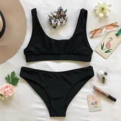 Full Coverage Bikini Bottom – Pitch Black Bikini Bottoms<Kulani Kinis Best Sale