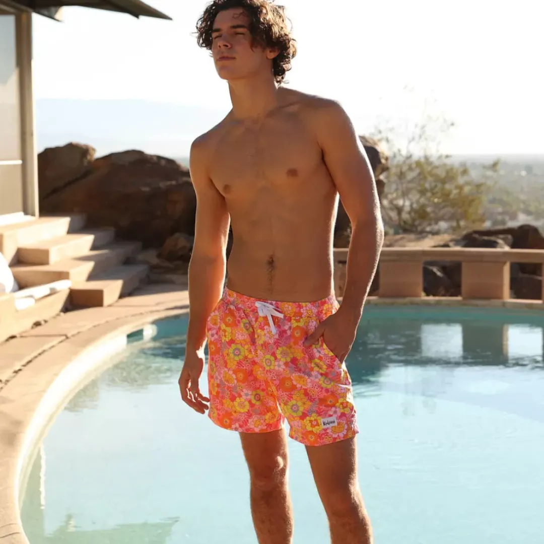 Men'S Swim Trunks – Sunny Sangria New Arrivals<Kulani Kinis Discount