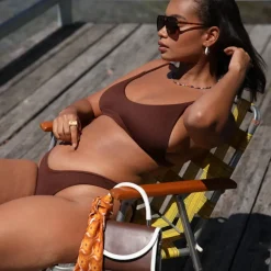 Minimal Bikini Top – Espresso Ribbed New Arrivals<Kulani Kinis Store