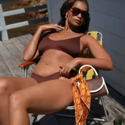 Minimal Bikini Top – Espresso Ribbed New Arrivals<Kulani Kinis Store