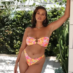 Strapless Bandeau Bikini Top – Sunny Sangria New Arrivals<Kulani Kinis Discount