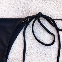 Thong Tie Side Bikini Bottom – Pitch Black<Kulani Kinis Cheap