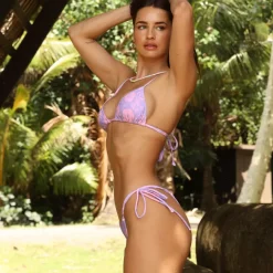 Thong Tie Side Bikini Bottom – Hibiscus Haze<Kulani Kinis Online