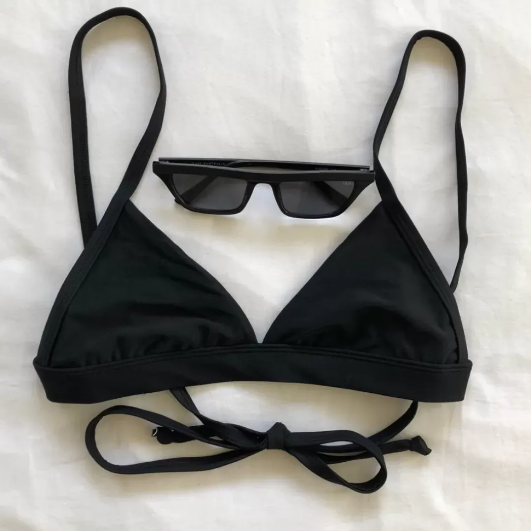 Triangle Bikini Top – Pitch Black Bikini Tops<Kulani Kinis Online